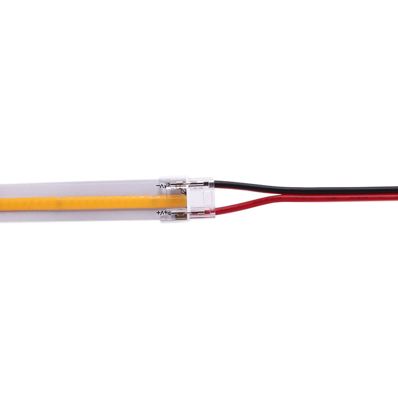 5mm/8mm/10mm 15cm Strip to Wire 2-Pin COB LED Connector 5mm/8mm/10mm 15cm Strip to Wire 2-Pin COB LED Connector